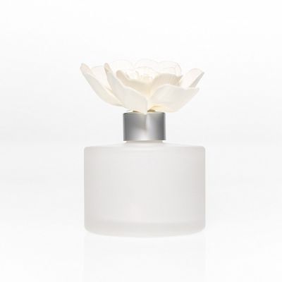 Decorative Type 50ml 100ml 150ml Cylinder Room White Frosted Empty Glass Reed Diffuser Bottle for Aroma 