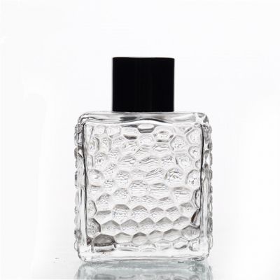 square diffuser glass bottle with stopper and screw lid 