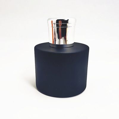 Cosmetic Packaging 120ml Glass Bottle , Matte Amber Toner Diffuser Bottle , Round Black Glass Bottle 