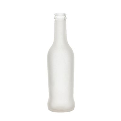 Frosted Matte Round Long Neck Crown Cap Glass 250ml Juice Bottle 