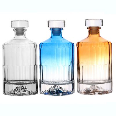 New customized colored creative embossed 450m liquor drink whiskey spirits vodka wine bottle 