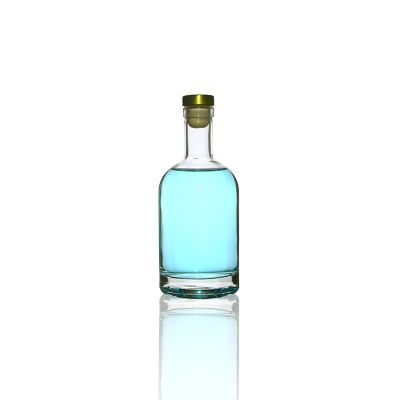 390ml round shape crystal empty liquor vodka glass bottle in stock 