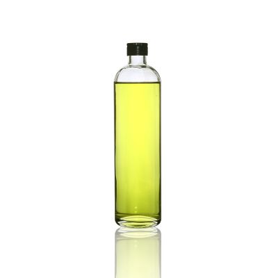 700ml clear glass vodka liquor wine beverage bottle with screw cap 
