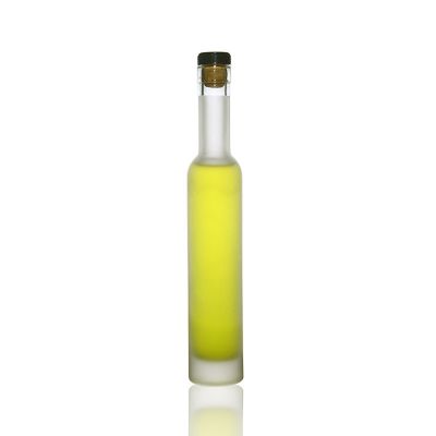 Wholesale 200 ml seal caps empty frosted custom small glass bottles for wine