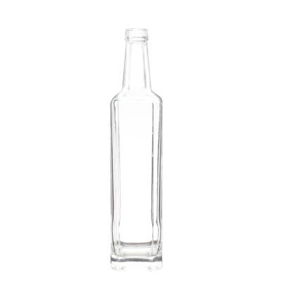 Wholesale empty 750ml tequila gin vodka whisky square liquor wine bottle glass with screw cap 