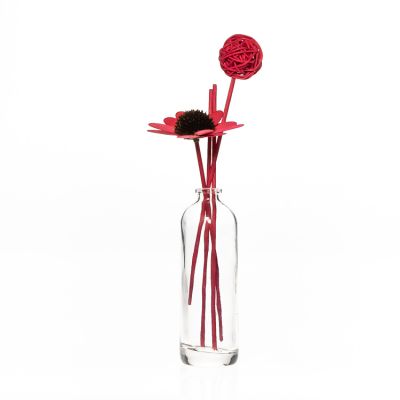 500ml Long Round Glass Diffuser Vase Bottle With Cork Neck 