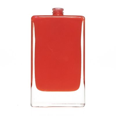 120ml Red Square Rectangle Shaped Glass Perfume Bottle Use in Perfume Factory 