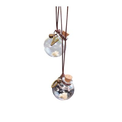 8ml Mini Transparent Clear Empty Ball Shape Hanging Car Perfume Bottle 