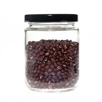 250ml 320ml 500ml glass storage jar food grade glass jar with metal lid 