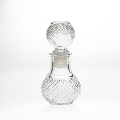 50ml Crystal Ball Shaped Whisky Bottle Fancy Glass Wine Bottle Wine Glass lid