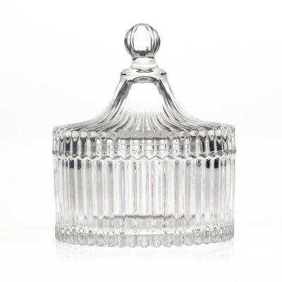 Mini storage glass candy jar with Lids