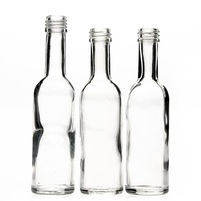 Custom Spraying Coloured 50 ml 55 ml Long Neck Round Spirit Bottle Small Glass Bottle for Spirit Liquor