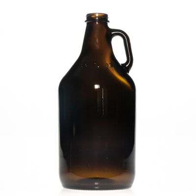 Large Capacity 64oz California Type Empty Beer Growler Glass Wine Bottle with Handle