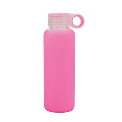 18oz Leak-Proof Glass Bottles 16oz Water / Beverage Bottles with Multi-Color Loop Caps