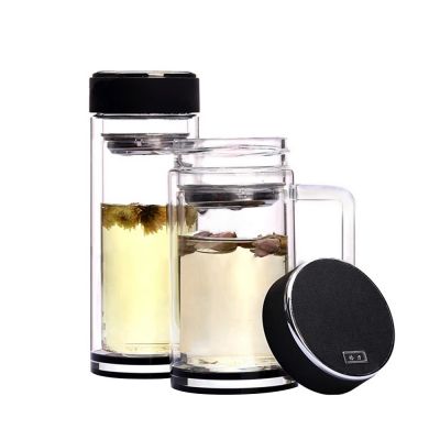 new borosilicate glass bottle 500ml glass drinking tea mug with handle