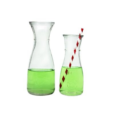 special shape juice packaging bottle, wild-mouth beverage glass bottle recycled