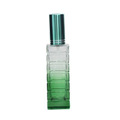 2018 hot sale empty 50ml glass men perfume bottle with green sprayer cover