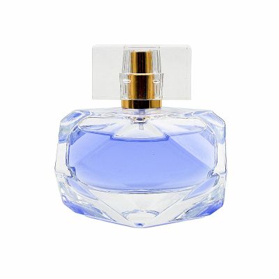 2018 new design unique shape luxury glass refillable perfume spray bottle 35ml