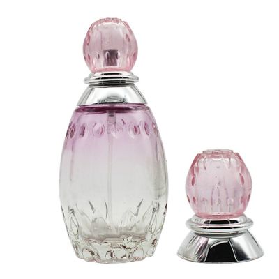 new crystal luxury glass perfume spray bottle 100ml with decorative lid 