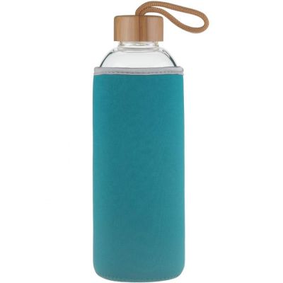 BPA free LFGB certification leakage proof borosilicate 17OZ 500ml glass bottle water with sleeve