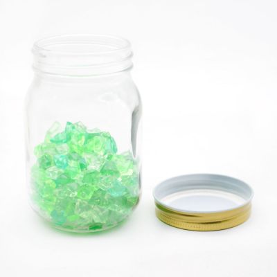 500ml Glass Mason Jar With Metal plastisol liner Lid