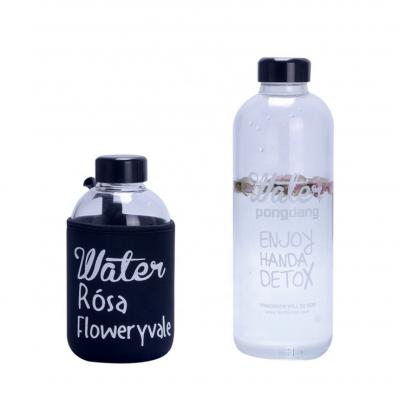 on sales easy handle variable large sizes 1 litre glass water bottle with sleeve