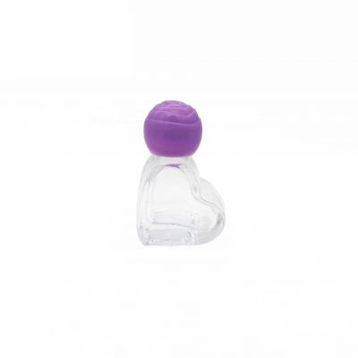 custom made 6ml heart shape nail polish bottle