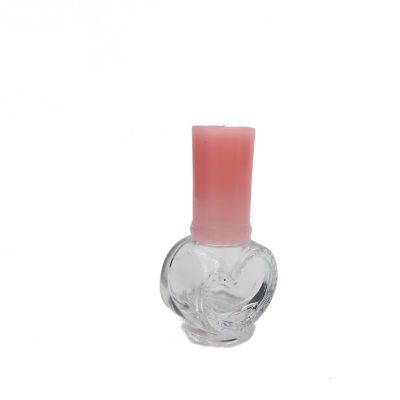 custom made 5.5ml heart shape nail polish bottle