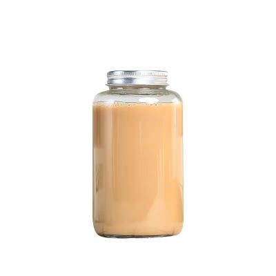 500ml enzyme bottle empty round glass milk tea bottle with cap