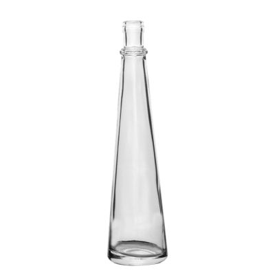 Custom Conical Shape Whisky Rum Gin Vodka Brandy Liquor Alcohol Spirit Glass Bottle 250 ml