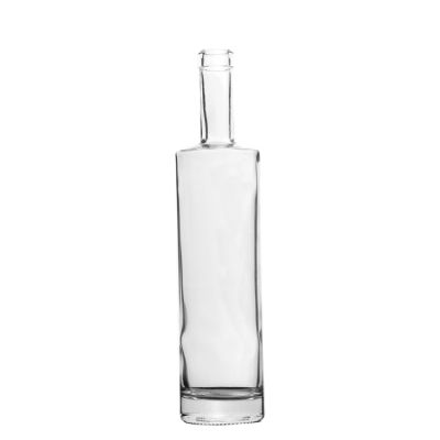 Unique design clear 500 ml glass whiskey bottle tequila bottle wholesale