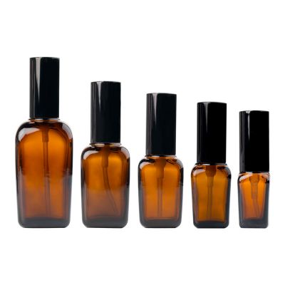 Wholesale Amber Essential Oil Glass Bottle with Sprayer and Cap