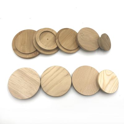 Custom-made Bamboo/wooden lids for glass jars or container useful