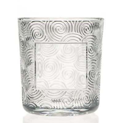 Custom Logo label Holiday Home Wedding Use Glass Materials 200ml Crystal Fancy Glass Candle Jars