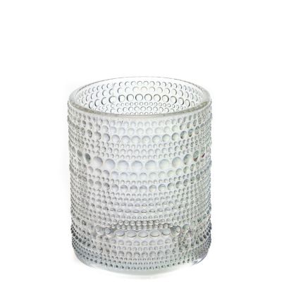 Customized Logo 380 ml Crystal Glass Cup 13oz Empty Glass Candle Holder for Wedding