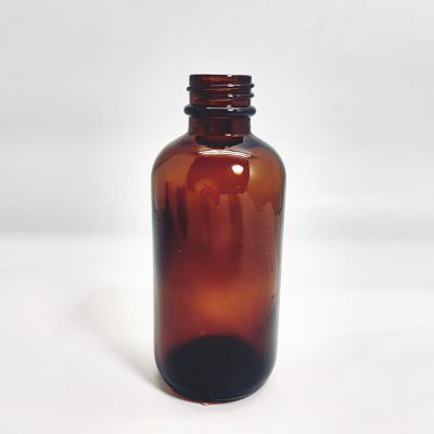 Food Grande 120ML Round Amber Glass Bottle 4oz Pharmaceutical Glass Bottle with dropper