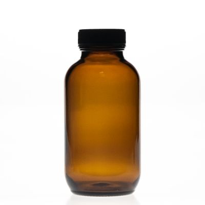 China Supplier 250ml Empty Wide Mouth Pharmaceutical Bottles 250cc Medical Amber Glass Pill Bottle