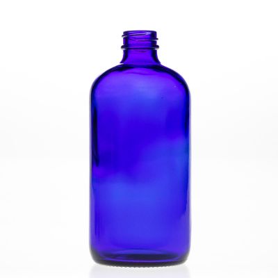 500ml Blue Glass Boston Bottle With Sprayer Cap