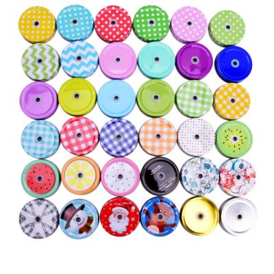 hot sale 50mm 70mm Canning Lids glass jar Tinplate Caps with Hole