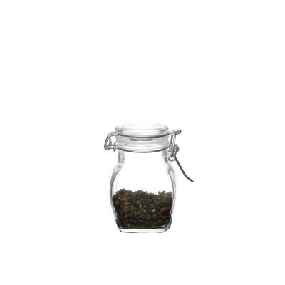 Kitchen use Mini 100ml Glass Storage Jar with clip top