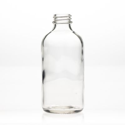 Pharmaceutical 250ml Pill Storage Containers 8oz Empty Clear Boston Round Bottle Wholesale with Bakelite Cap