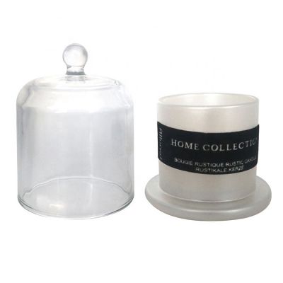 Glass Cloche candle Bell Jar Display Dome with glass Base