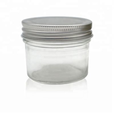 Custom 100ml Clear Scented Candle glass jar with metal lid