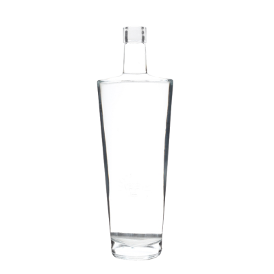 Personal custom embossed design logo clear empty 700ml wine glass bottles for sale