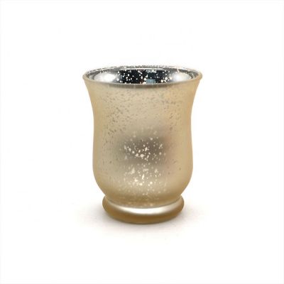 Wholesale Gold Mercury Hurricane Glass Votive Candle Holder Glass Tealight Holder
