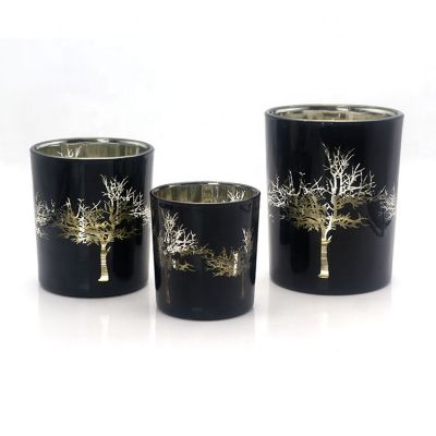 wholesale Black mercury replacement glass votive candle holder