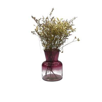 650ml Handmade flower glass vase spray color with vintage vases style