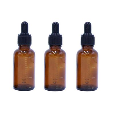 5/30ml/1oz Empty Refillable Amber Glass Graduated Dropper Bottle Essential Oil Cosmetics Elite Fluid Container Jar Pot Holder