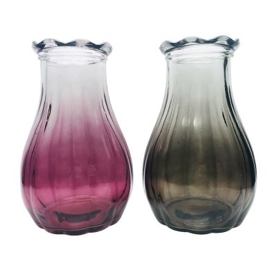 Factory price wholesale big glass flower vase wedding