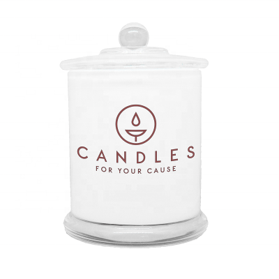 Wholesale 8oz 12oz Custom Logo Clear Glass Danube Candle Jars With Knob Lid